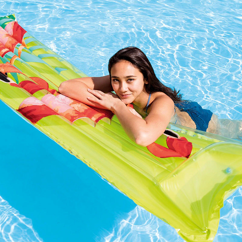 Dame Inflatable Lounge med tropisk mønster Skanto
