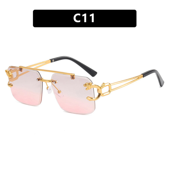 Dame kvadratisk solbrille med elegante dekorative detaljer Skanto