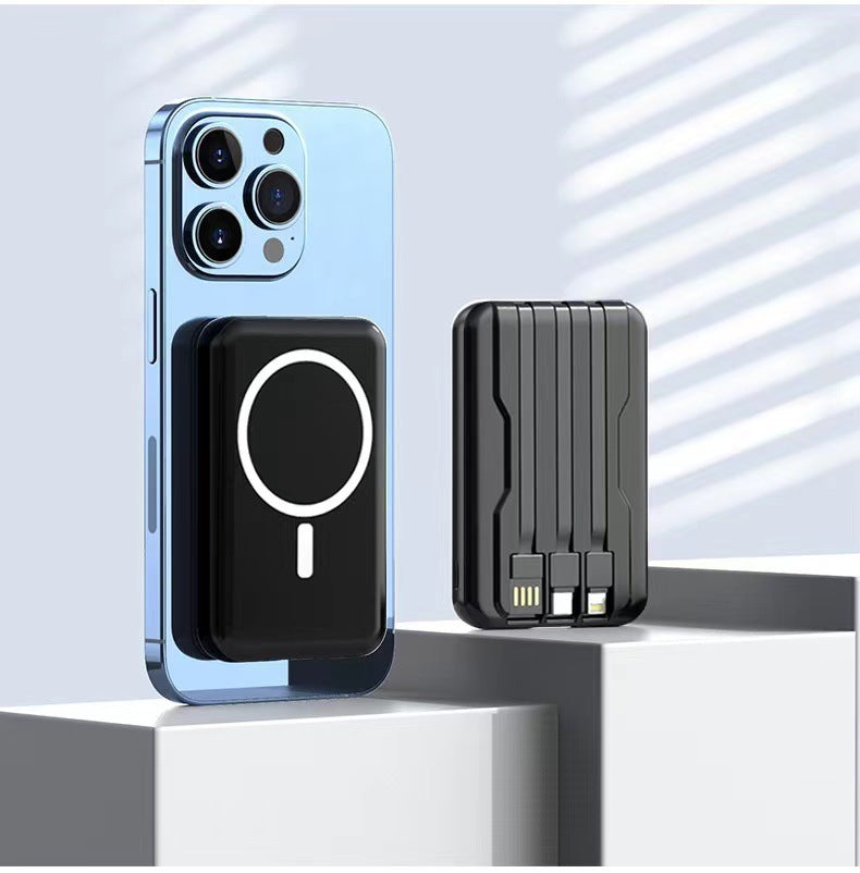Bærbar Magnetisk Powerbank med Effektiv Hurtigladingsfunksjon Skanto