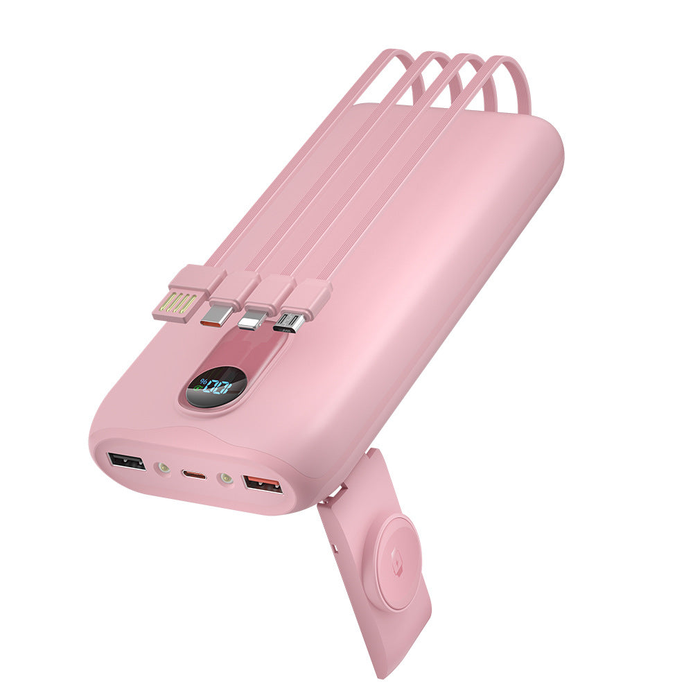 Bærbar powerbank med hurtig induktiv lading og flere USB-porter Skanto