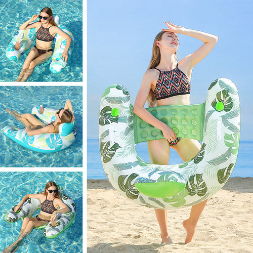 Kvinne Inflatable Avslapningsøy med Ergonomisk Hodepute Design Skanto