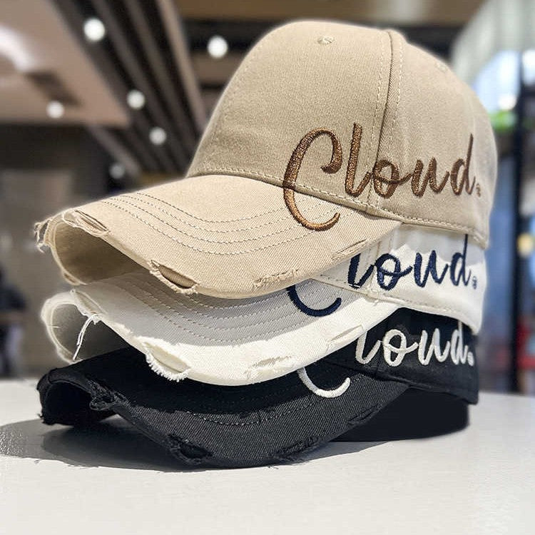 Kvinne Slitt Casual Bomull Baseball Cap Skanto