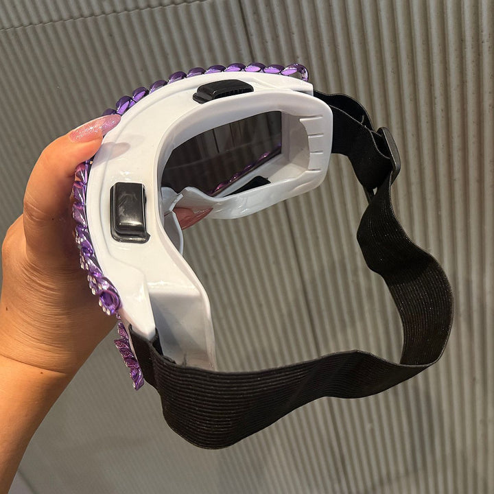 Damer Sportslig elegant skibrille med strassdekorert ramme Skanto