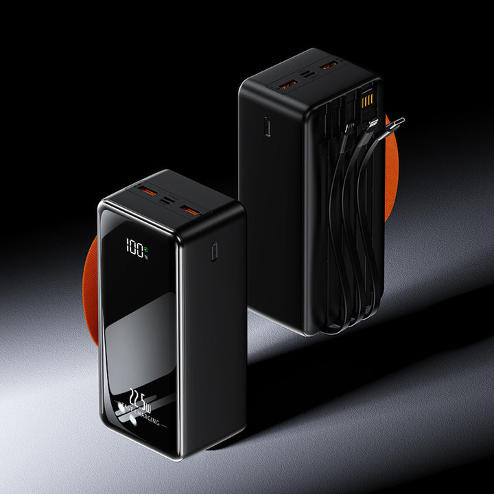 Bærbar Powerbank med integrerte ladekabler og digital skjermvisning Skanto