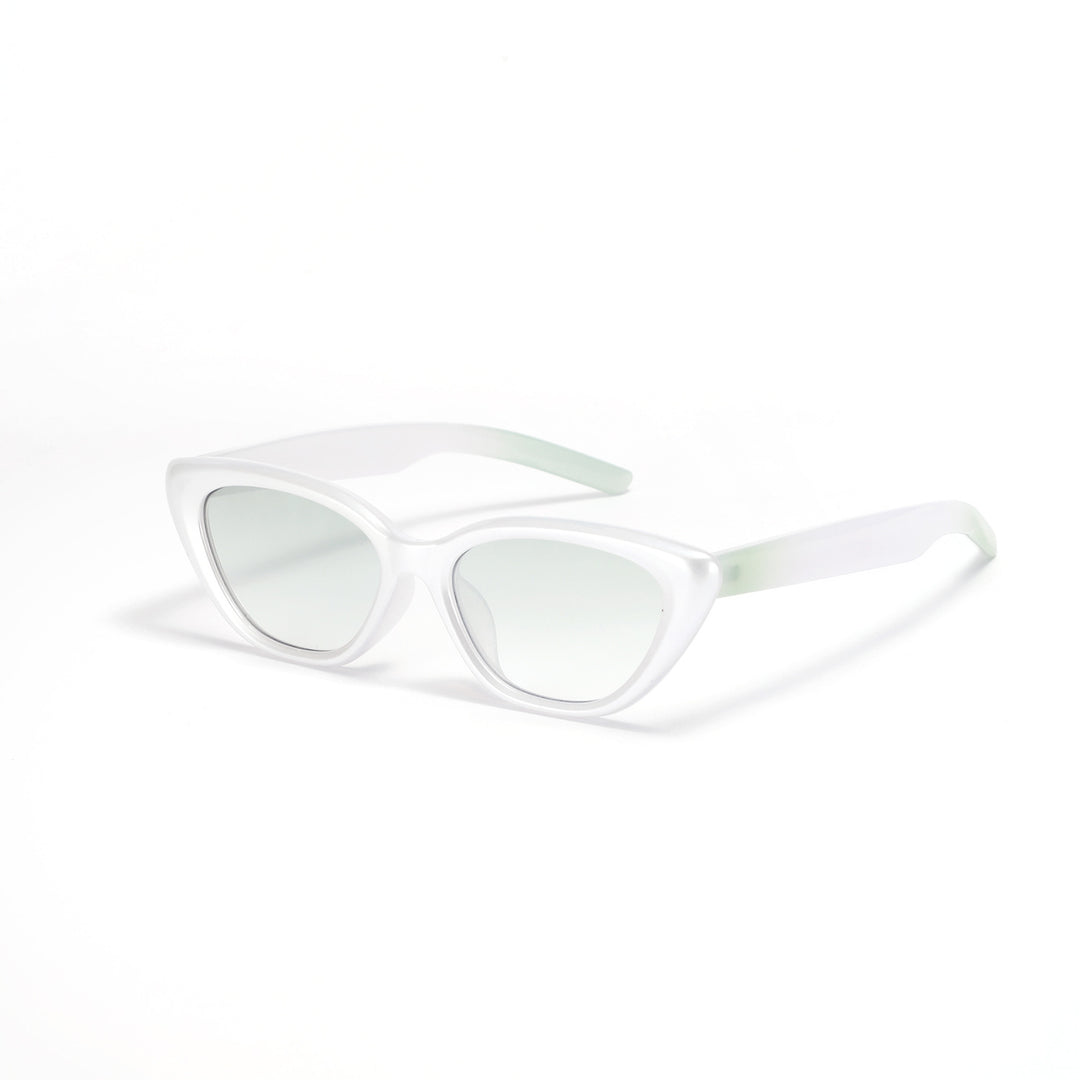 Dame Cat-Eye solbriller med gjennomsiktig design Skanto