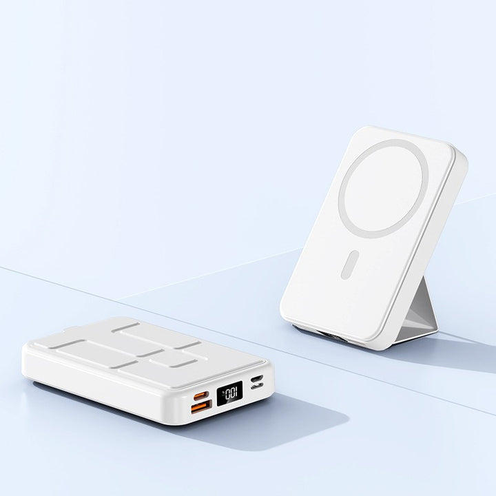 Bærbar magnetisk powerbank med dual USB-porter Skanto