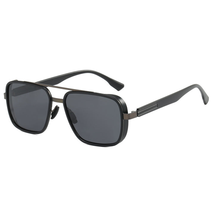 Dame elegant firkantet solbrille med høykvalitets metallramme Skanto