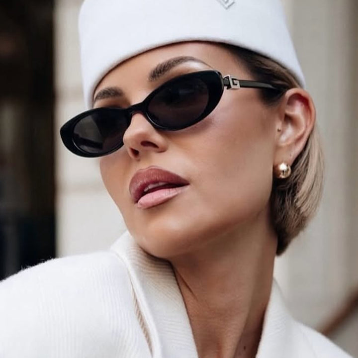 Dame elegant Cat-Eye solbriller med fine aksenter Skanto