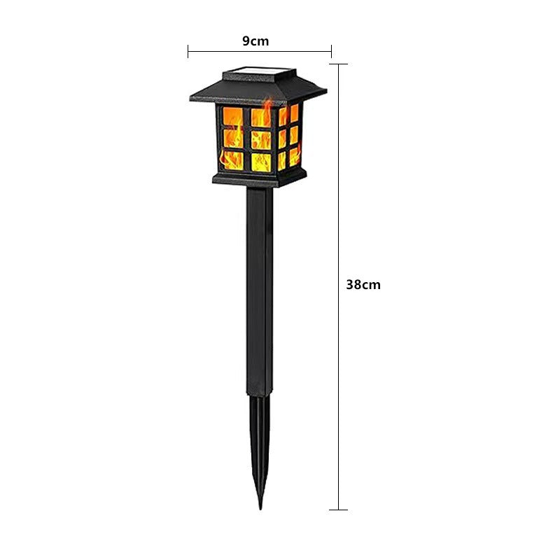 Solcelle Flamme-effekt Hagebane Stake Lanterns Med Værnbestandig ABS Hus Og Varm LED Glød Skanto
