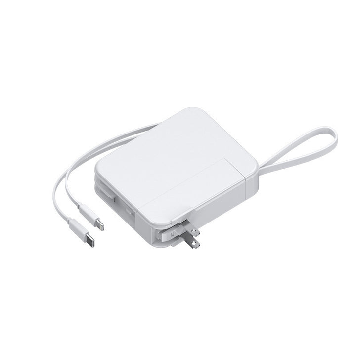 Bærbar powerbank med uttrekkbar ladekabel og digital skjerm Skanto
