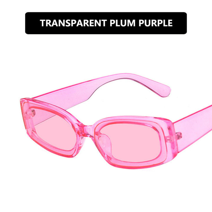 Dame moteriktig gjennomsiktig solbrille med kvadratisk design Skanto