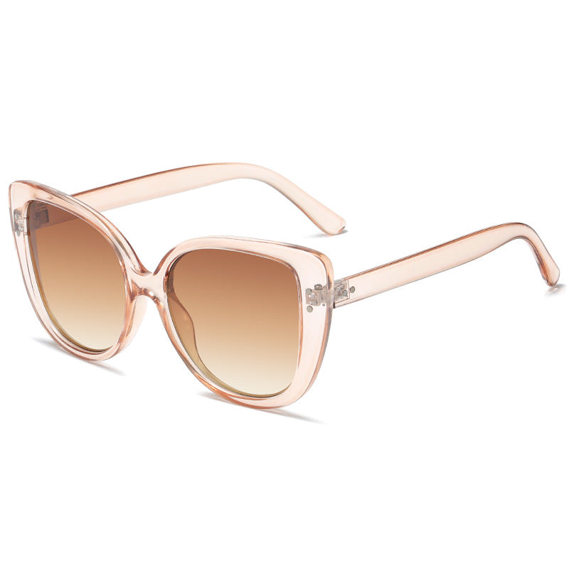 Damer glamorøs oversized solbrille med elegant gjennomsiktig ramme Skanto