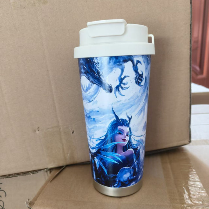 Kvinnes termisk krus med brennende design Skanto