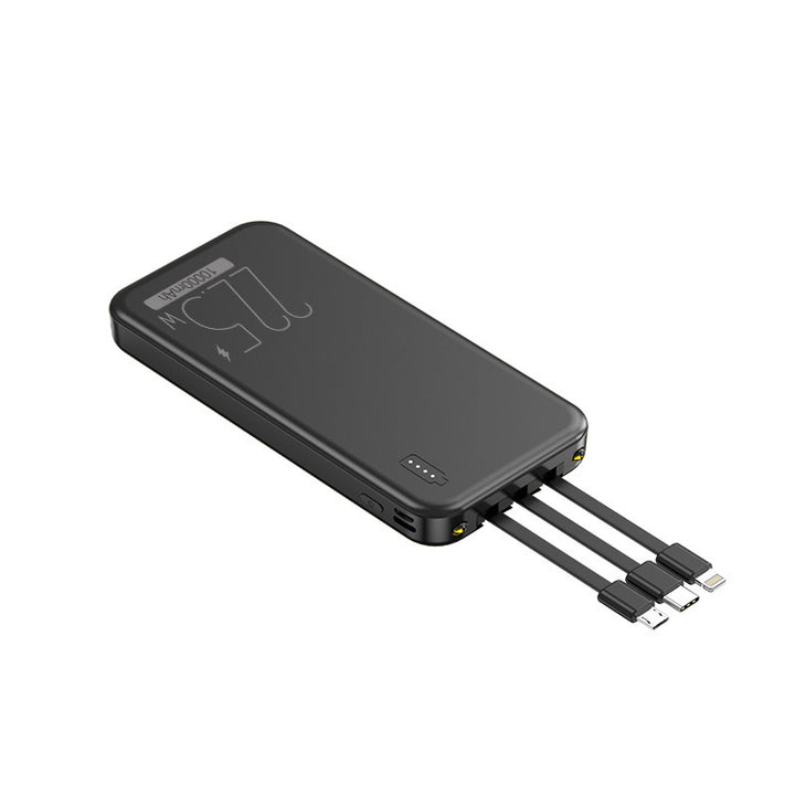 Powerbank med integrerte multifunksjonskabler Skanto