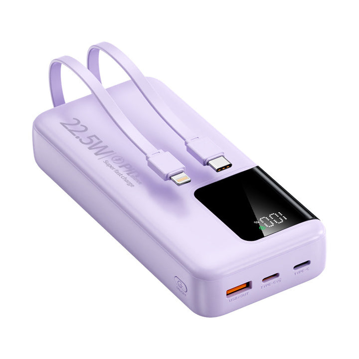 Powerbank med duale hurtigladeporter og digital kapasitetsindikator Skanto