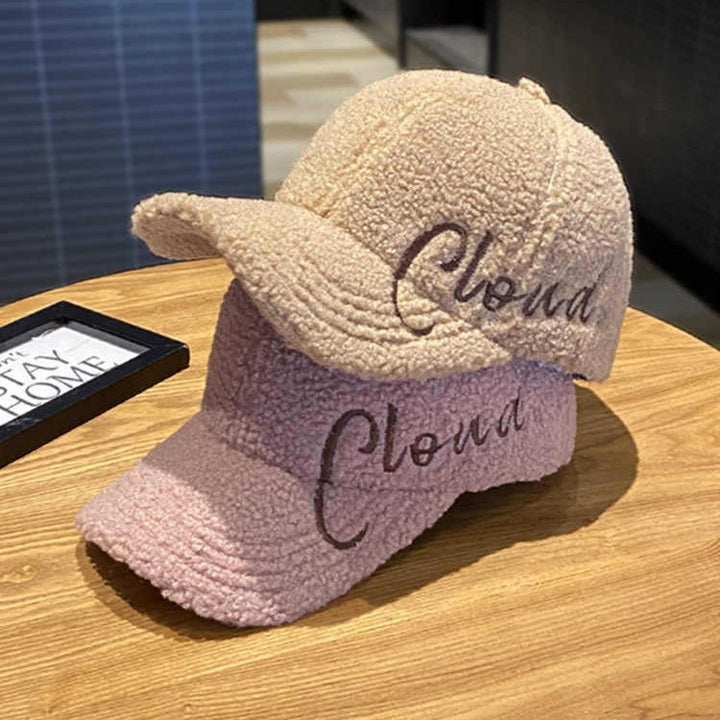 Kvinne Fluffy Teksturert Baseball Cap Skanto