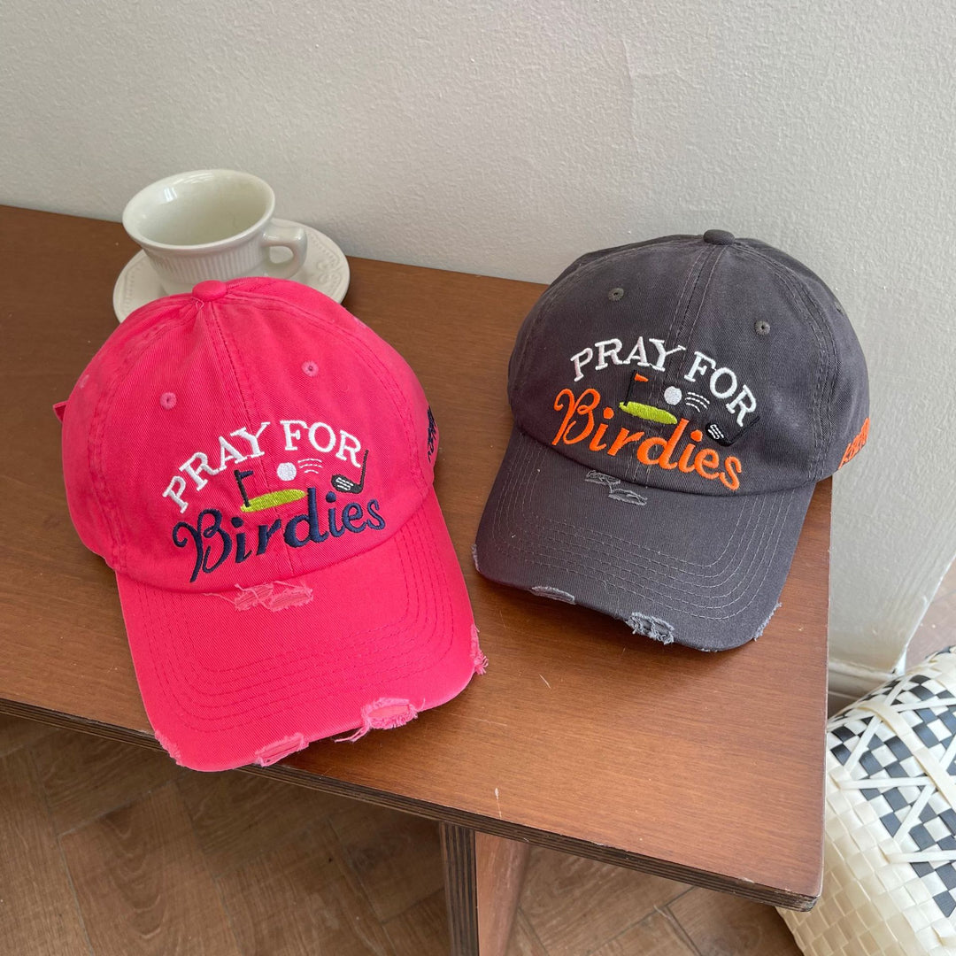 Kvinne Casual Slitt Brodert Baseball Caps Skanto
