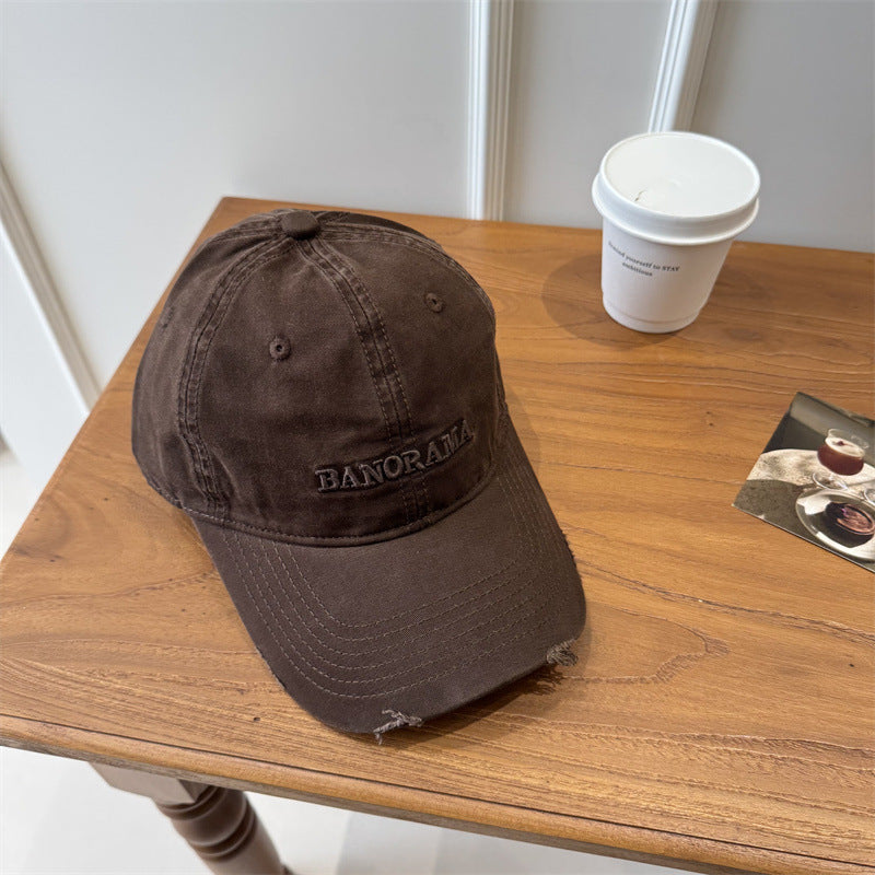 Menns Slittet Stoff Baseball Caps Skanto