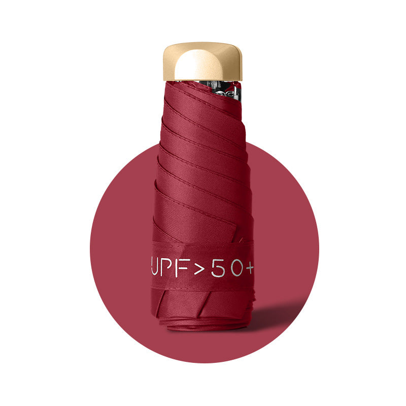 Kvinne UV-beskyttende sammenleggbar paraply med innovativt design Skanto
