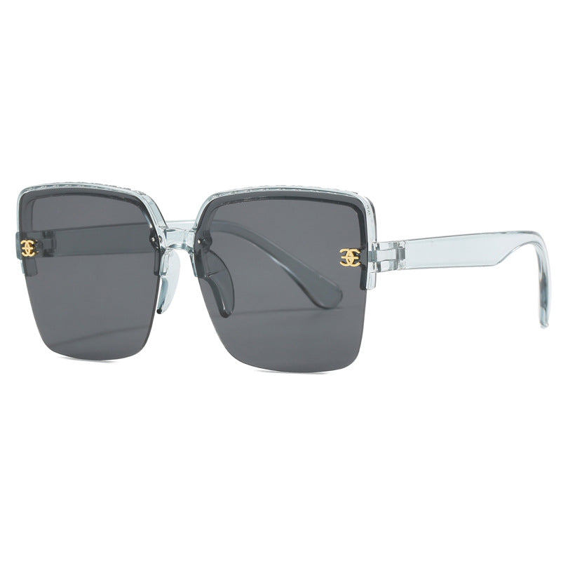Dame oversized kvadratisk solbrille med høykvalitets linser Skanto