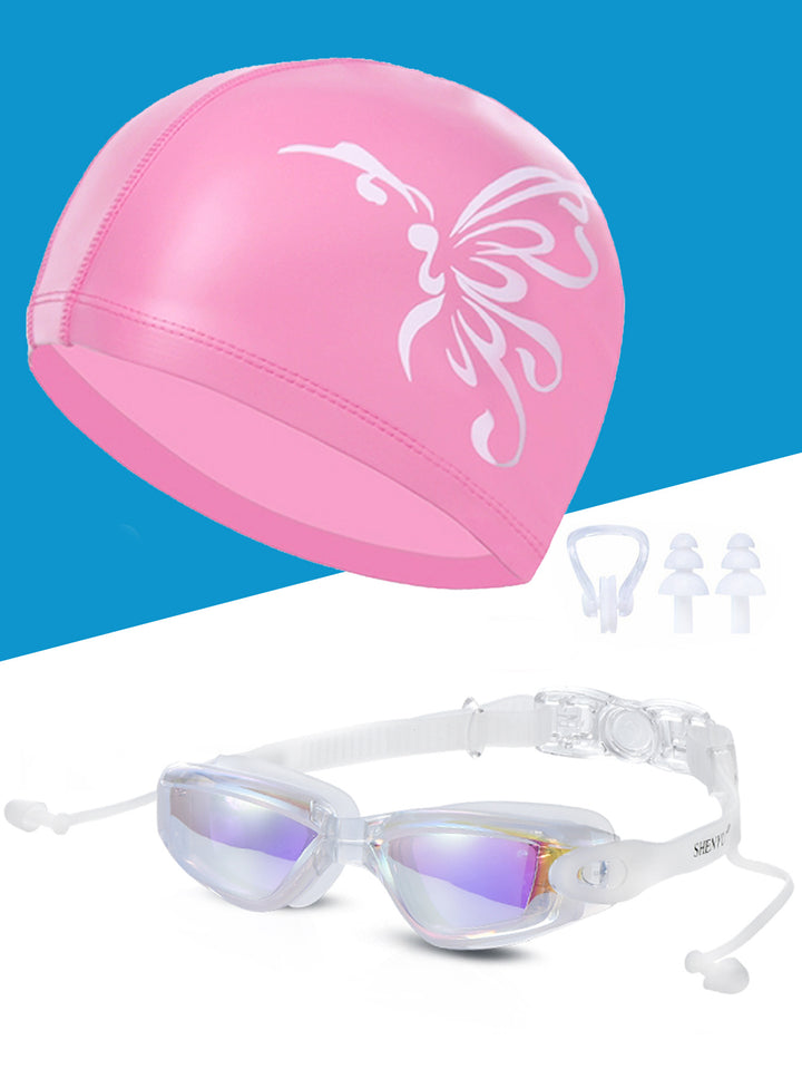 Svømme sett med komfort svømmebrille og trendy svømmehette Skanto
