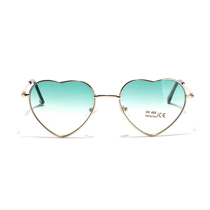 Dame hjerteformet solbrille med UV-beskyttelse og delikat ramme Skanto