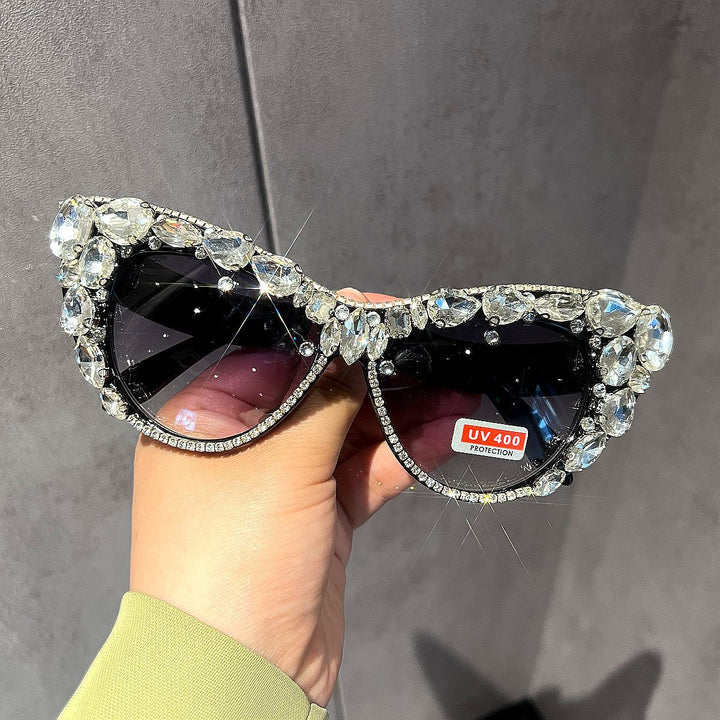Dame Glamourøse Krystall-solbrille Skanto