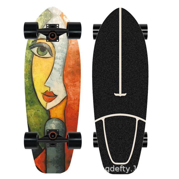 Kunstnerisk Løve Design Skateboard Skanto