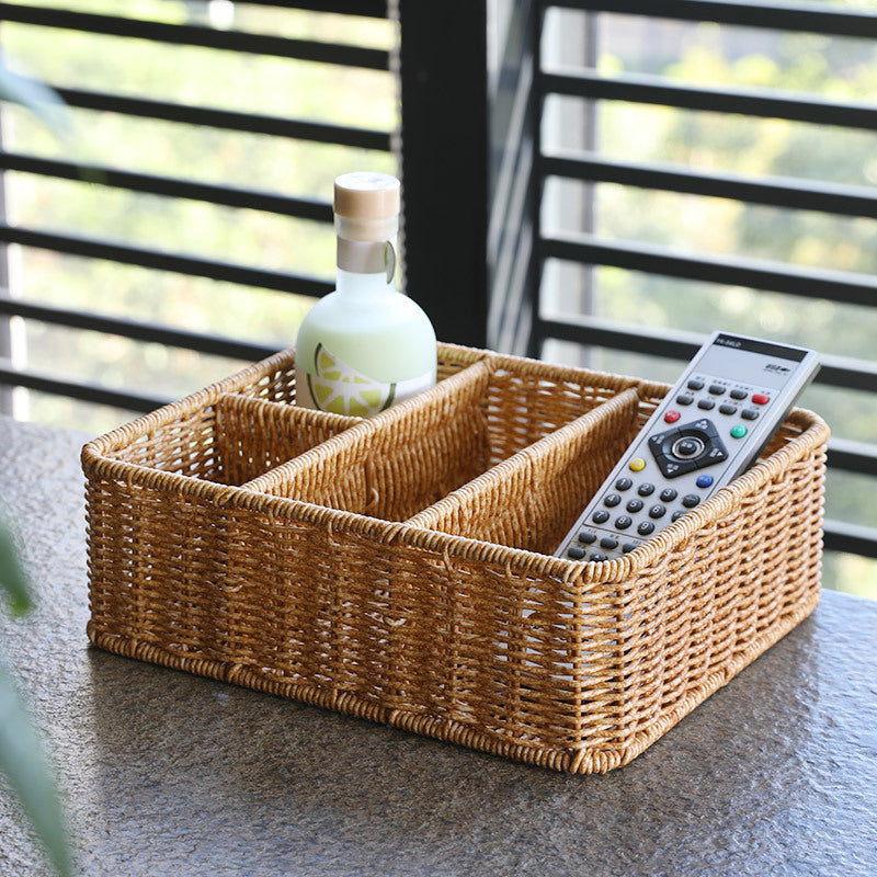 Divided Woven Storage Tray Skanto