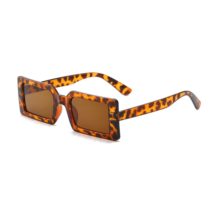 Dame kvadratisk solbrille med moderne gjennomsiktig ramme Skanto