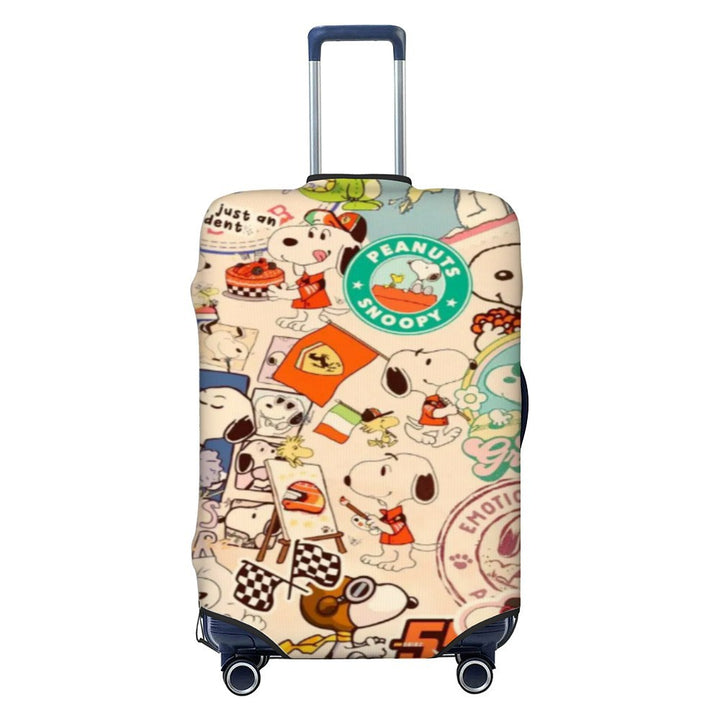 Unisex nan elastisk koffertrekk med Snoopy tegneseriemotiv, strekkbart beskyttende trekk for trolley med fire hjul Skanto