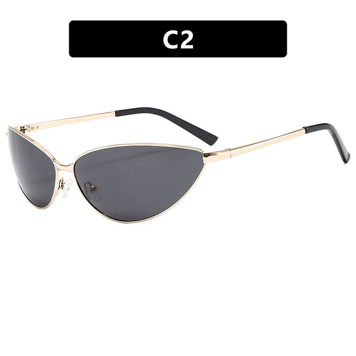 Damer Cat-Eye solbriller med moderne metallramme Skanto
