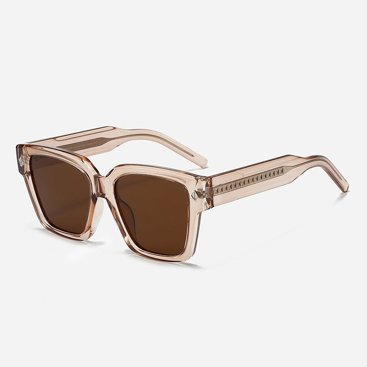 Damen Oversized Designer-solbrille med stilfull ramme og beskyttende UV-filter Skanto