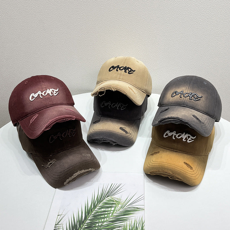 Herre Slitt Foran Brodert Baseball Caps Skanto