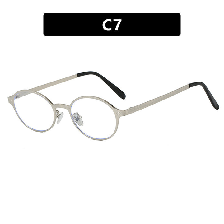 Dame rund brille med filigran metallramme og behagelige nesepads Skanto