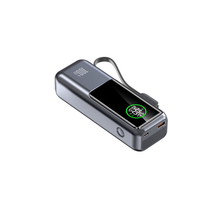 Høyytelses powerbank med digitalt LED-display og hurtigladefunksjon Skanto