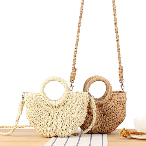 Woven Basket Shoulder Bag Skanto