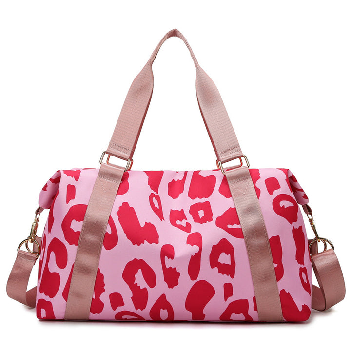 Sporty reisetaske med moderne leopardmønster Skanto