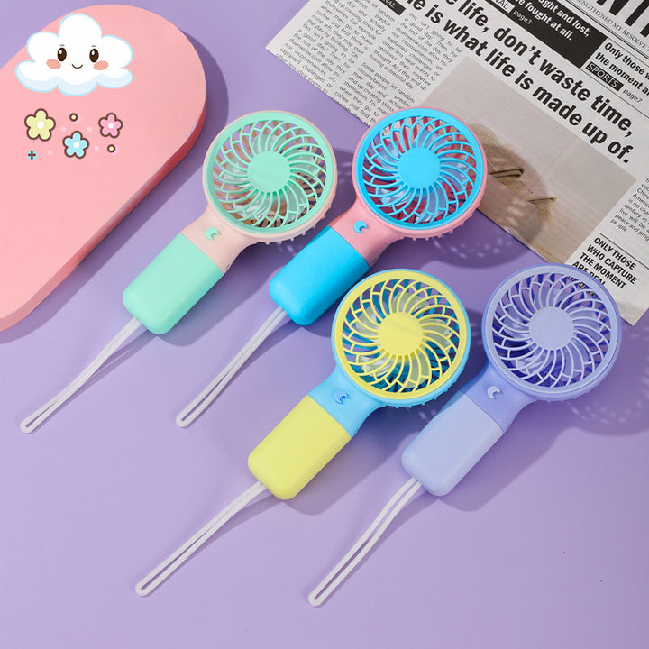 Unisex Bærbar Mini-håndvifte med fargerik design Skanto
