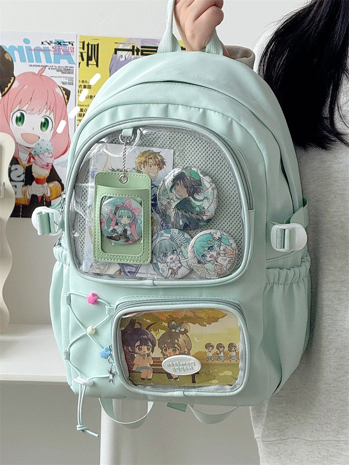 Anime Karakter-tema Klar Panel Skole Ryggsekk