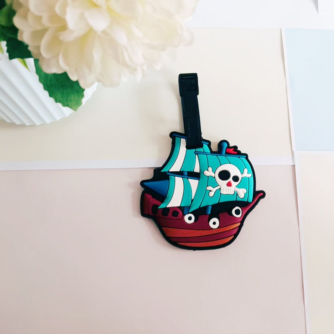 Unisex Bagasjelapp i piratskipsdesign Skanto