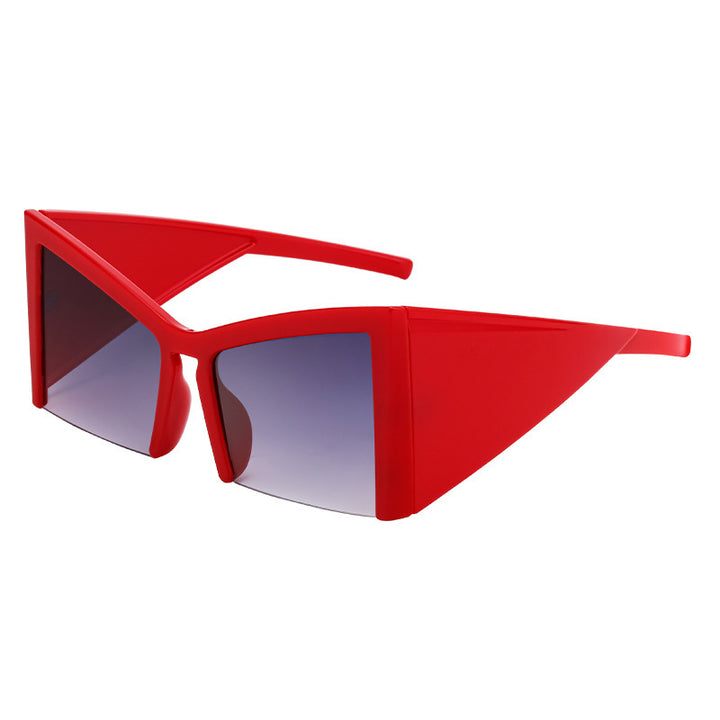 Dame futuristisk solbrille med markant vinkelramme Skanto