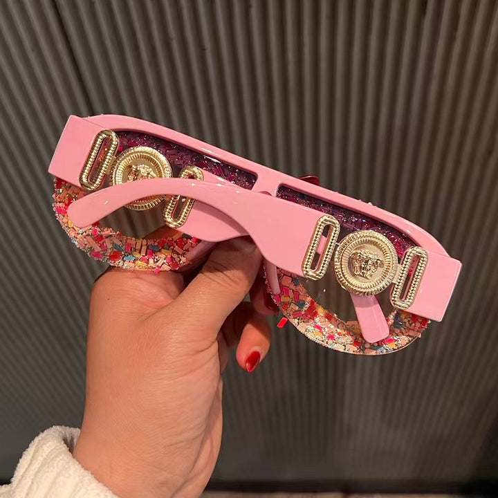Dame trendy solbriller med kreativt sukkerutseende design Skanto