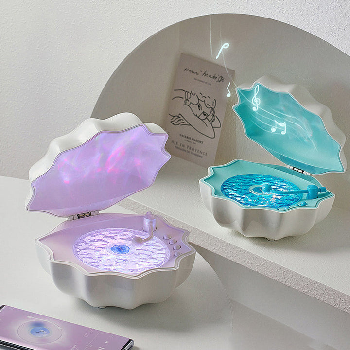 Skanto | Skallampe Bølger Retro Bluetooth Plater LED Nattlampe - Perfekt Gave til Barn og Jenter