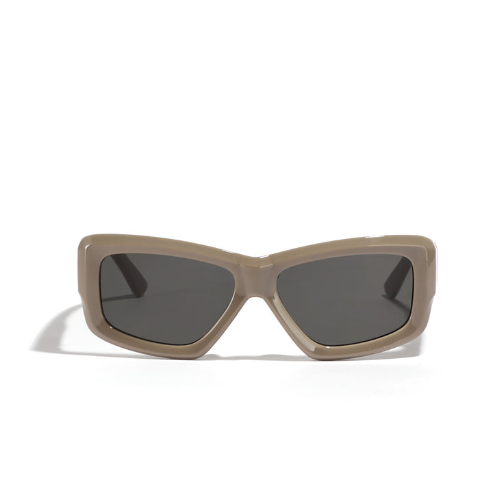 Damer oversized geometrisk solbrille med moderne ramme Skanto
