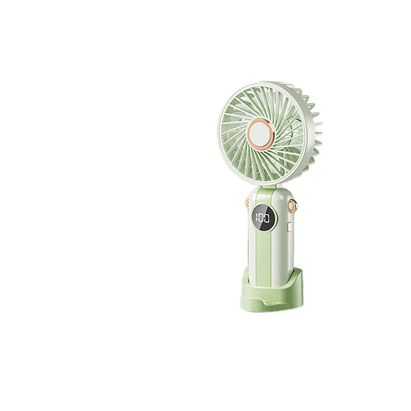 Unisex bærbar vifte med smart LED-skjerm og variabel hastighetskontroll Skanto