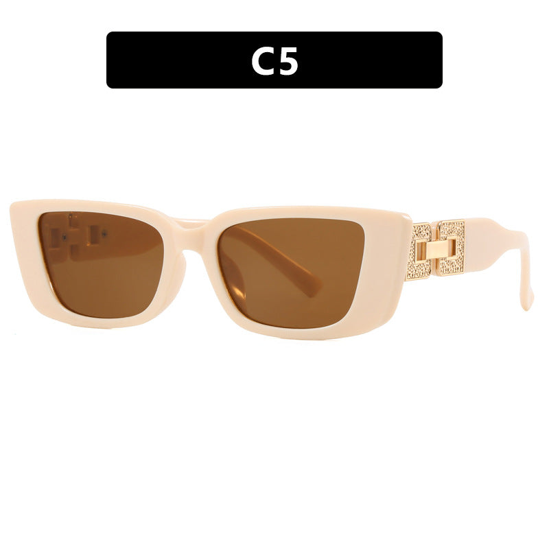 Dame moteriktig Oversized solbrille med unikt leopardmønster Skanto