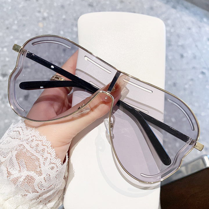 Menn's Aviator-Style Shield Sunglasses Skanto