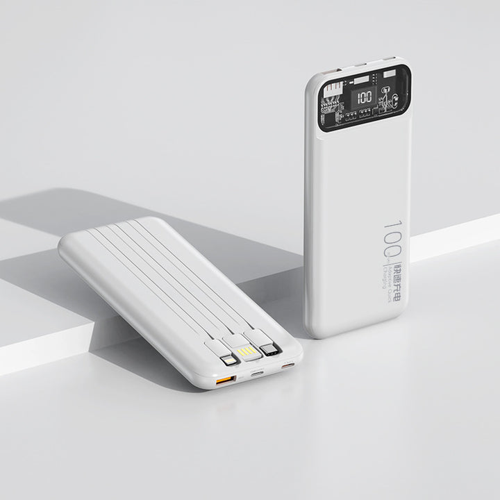 Bærbar powerbank med multifunksjonelt kabelsystem og digital skjerm Skanto