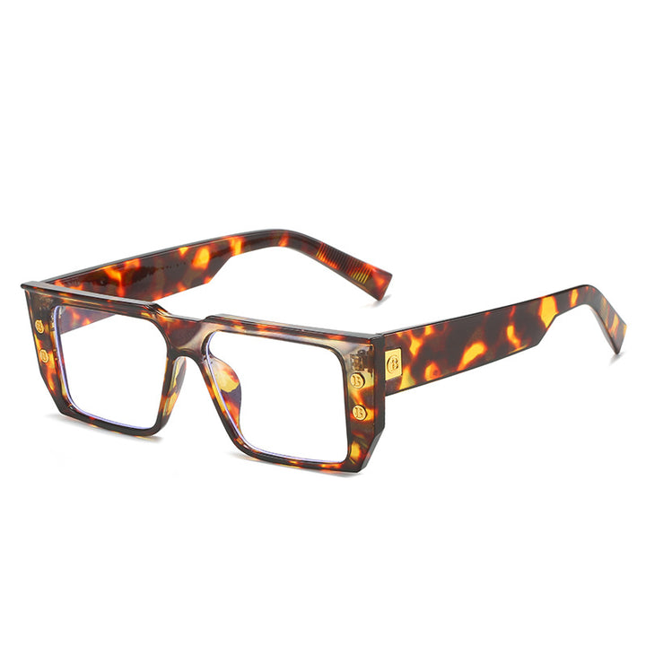 Dame moteriktig klar brille med gyldne detaljer Skanto